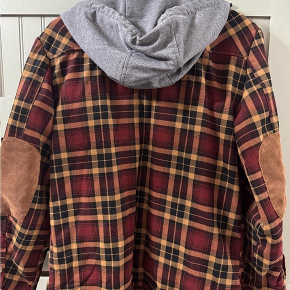 Kwoki Men’s Plaid Hooded Jacket. Size Small - Picture 6 of 16